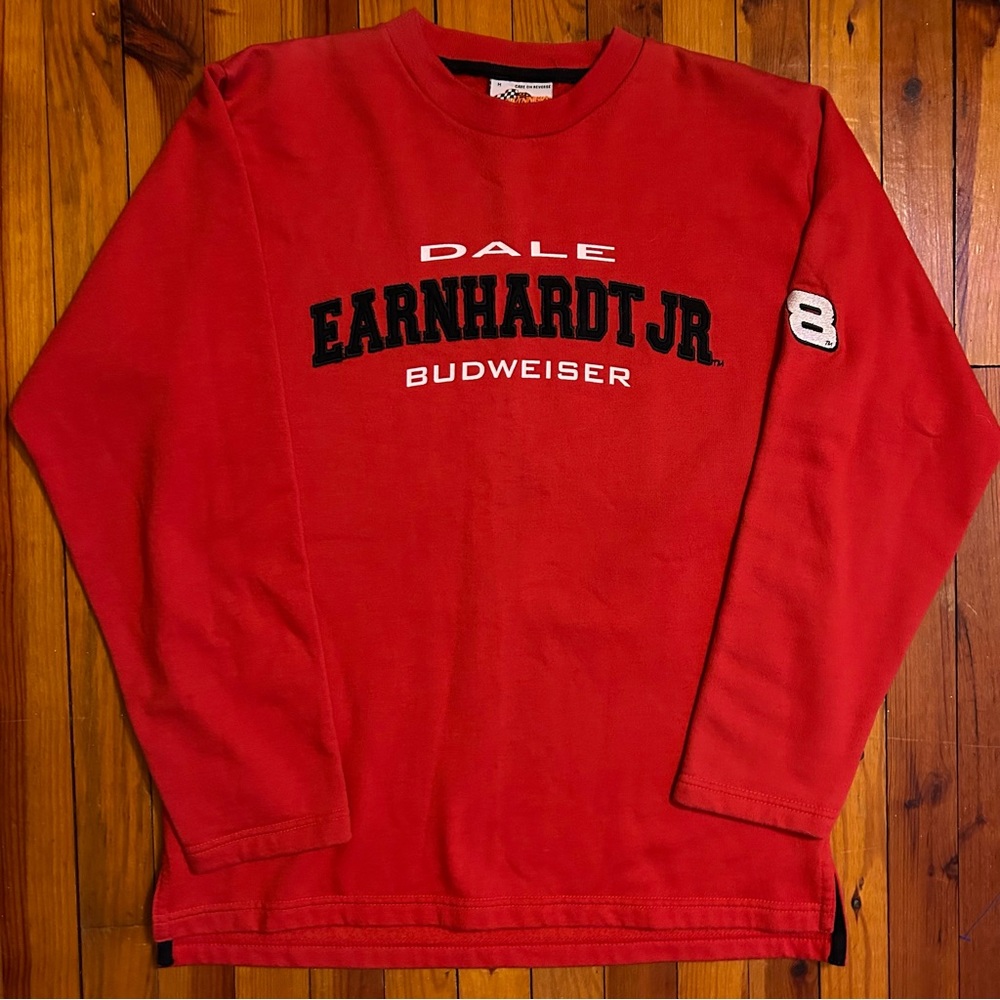Vintage Dale Earnhardt Jr Crewneck Sweatshirt NASCAR Budweiser
